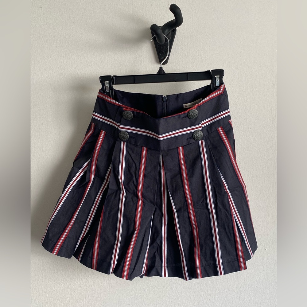 Nanette Lepore Pleated Stripe Skirt